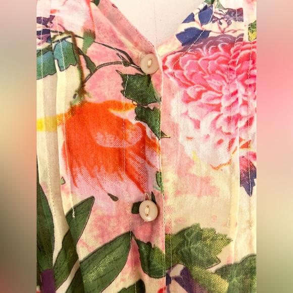 La Cera *Like New* Beautiful Floral Women’s Blouse Top Tunic | Size XL - Picture 5 of 12